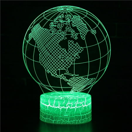 

Earth Series Night Light LED Colorful 7-Color Desk Lamp Bedroom Home Decor Gift Desk Lamps for Flash Deals Women Men
