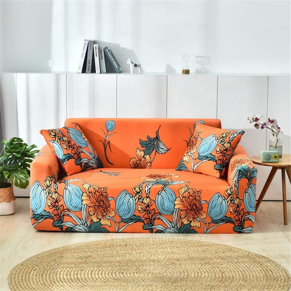 Stretch Sofa Slipcovers Fitted Furniture Protector Printed Sofa Cover