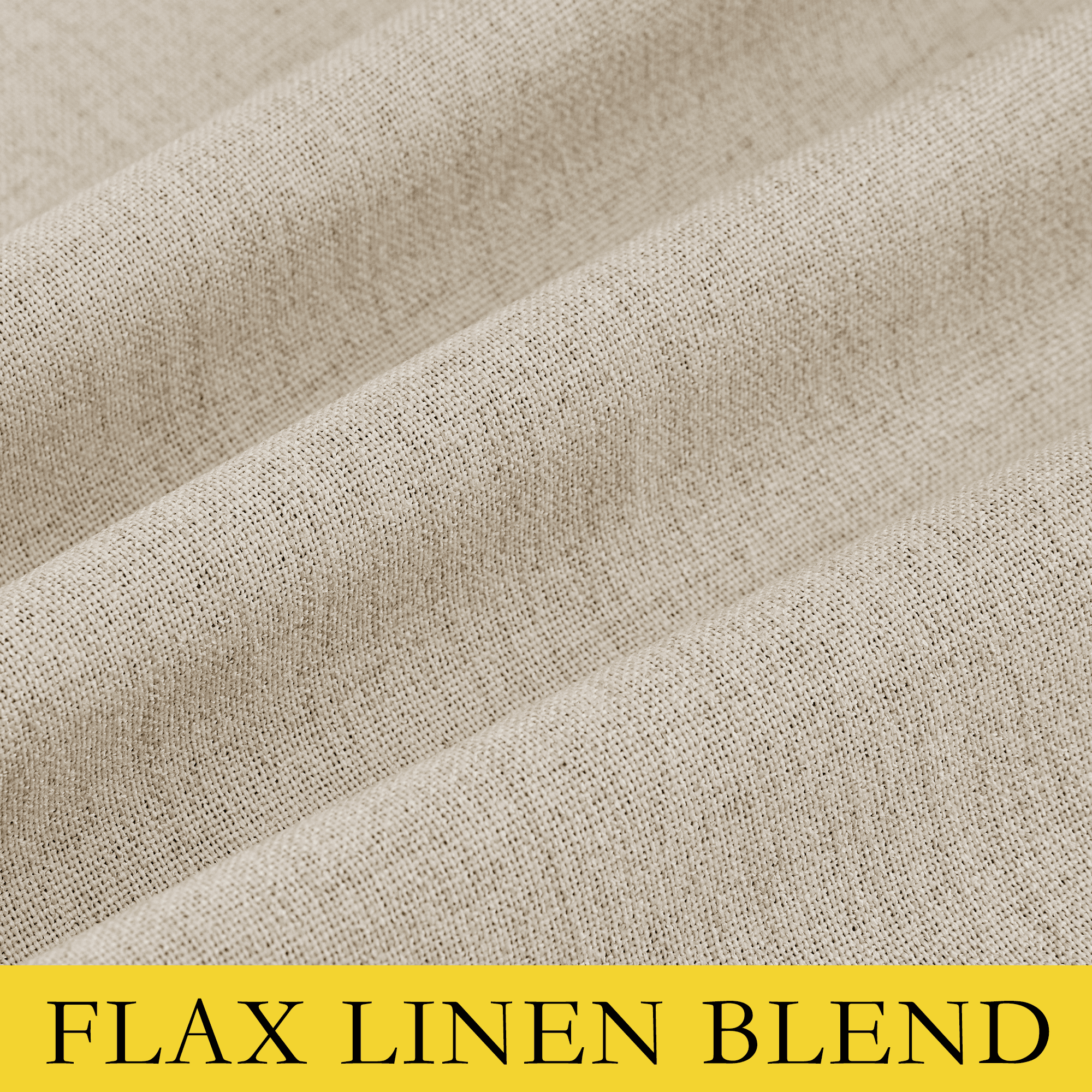 NICETOWN 100% Blackout Curtains 84 inches Long, Full Blackout Linen Curtains Thermal Insulated Noise Reduce Grommet Drapes for Bedroom Living Room, Cream, 2 Panels