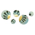 thumbnail image 2 of Designart "Contemporary Pastel Gold Radiating Heart III" Romantic Abstract Metal Wall Art Set of 5 Piece, 2 of 5
