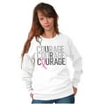 thumbnail image 3 of Courage Breast Cancer Awareness Women Plus Size Crewneck Sweatshirt Brisco Brands 2X, 3 of 5