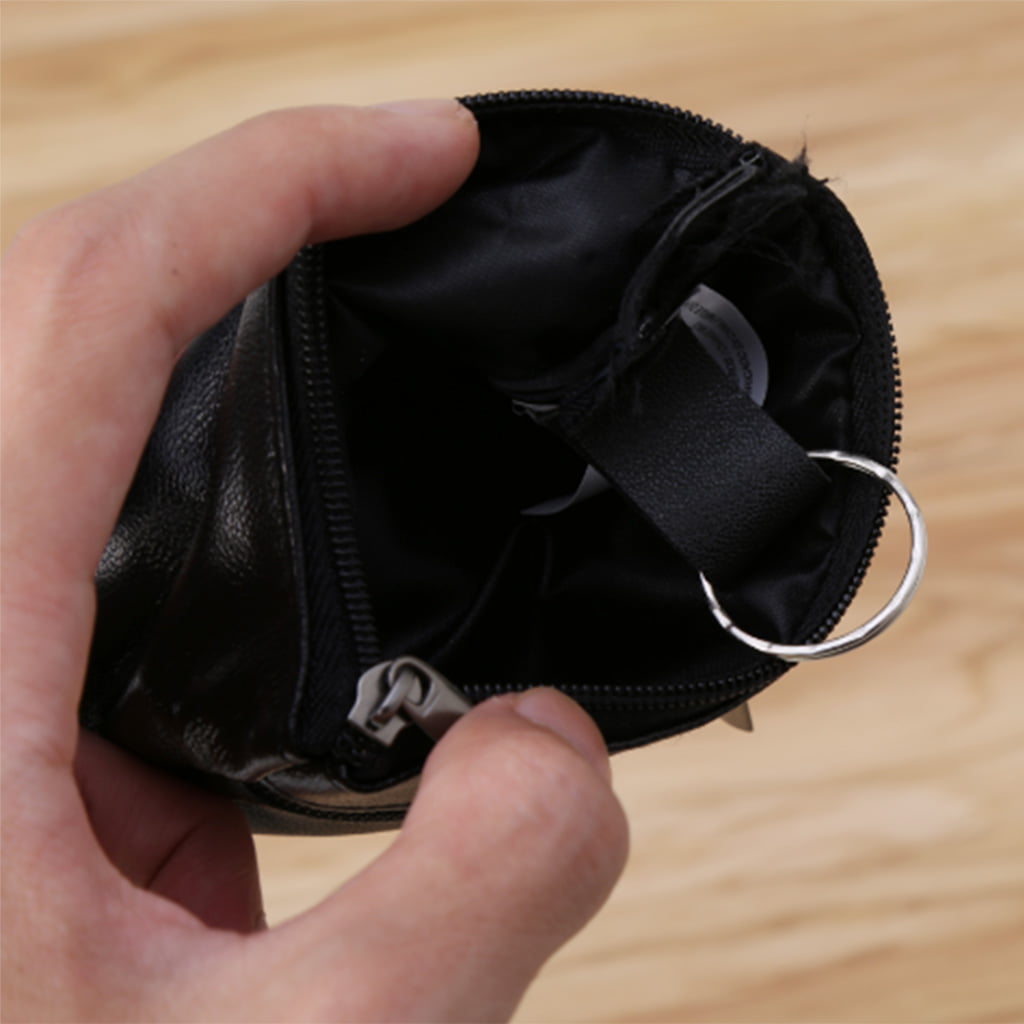 Leather Men Coin Bag I Purse With Soft Cash Key Pouch Women Holder Ring Zip  Card