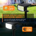 thumbnail image 5 of Otdair Solar Landscape Lights Outdoor , IP65 Waterproof 50 LED Solar Spot Lights , White Light , 4 Pack, 5 of 7