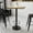 Natural, variant on Flash Furniture 24'' x 30'' Gray Rectangular Laminate Table Top with Black 18" Round Bar Height Table Base with Footring