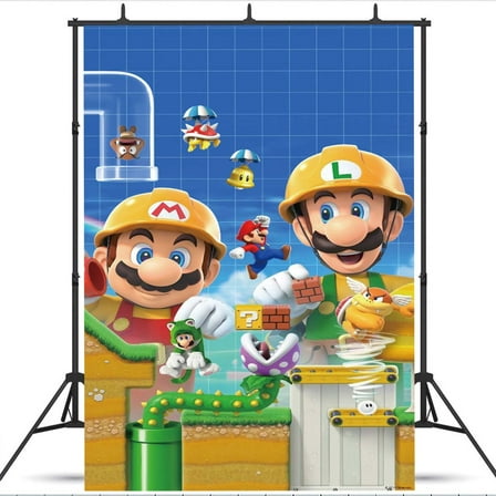 Mario school Backdrop Background Banner Birthday Party Supplies Taspestry Wall Decor Poster Lover
