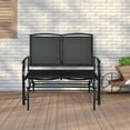 thumbnail image 3 of Patiojoy 2 Person Swing Glider Bench Patio Rocking Lounge Chair w/Steel Frame for Garden Backyard Balcony Black, 3 of 7