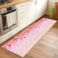 thumbnail image 3 of Valentine's Day Washable Area Rug 2 x 6 ft Modern Watercolor Red Pink Yellow Loves Sweet Heart Pink, Soft Non Slip Rugs Stain Repellent Indoor Felt Carpet for Living Dining Room Bedroom Home Office, 3 of 9