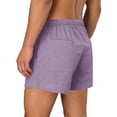 thumbnail image 5 of Jinhomg Cotton Linen Shorts for Men Casual Summer Drawstring Shorts Loose Lightweight Breathable Vacation Beach Shorts with Pockets Purple,L, 5 of 7