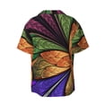 thumbnail image 5 of KLL Multicolored Beautiful Flower1 Print Men's Shirt Short Sleeve Button Down Summer Cuba Beach Shirts- X-Large, 5 of 5