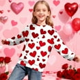 thumbnail image 5 of KyCheLot Girls Cute Sweatshirts Valentine's Day Printed Long Sleeve Casual Sports Crewneck Warm Pullover Tops 1-15 Years, 5 of 7