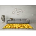thumbnail image 3 of Ahgly Company Machine Washable Indoor Square Southwestern Yellow Country Area Rugs, 5' Square, 3 of 4