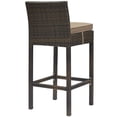 thumbnail image 3 of Modway Conduit Outdoor Patio Wicker Rattan Bar Stool in Brown Mocha, 3 of 3