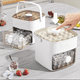 thumbnail image 5 of Bandeja para cubitos de hielo con tapa para congelador con 2 bandejas Molde para cubitos de hielo cuadrados pequeños de fácil liberación para bebidas Bebidas Whisky B, 5 of 8