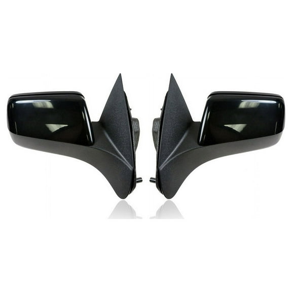 Door Mirror - Compatible/Replacement for '08-11 Ford Focus SEL/SES - Powered, Heated, Chrome - Pair, Left Driver   Right Passenger Set - 8S4Z17682CA, 8S4Z17683CA