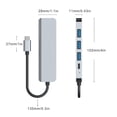 thumbnail image 4 of Tipo C HUB Portátil USB HDMI-Compatible con HDMI Adaptador de video 5-IN-1 Convertidor de velocidad rápida Teclado Teclado Accesorios para computadora Monstrate EL005674-00B, 4 of 7