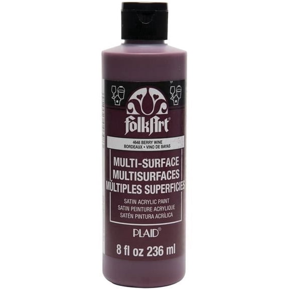 FolkArt Multi-Surface Acrylic Paint 8oz-Berry Wine