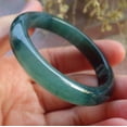 thumbnail image 4 of Certified Icy Blue Water Green Burma 100% Natural A JADE Jadeite Baby Bangle Bracelet 41 mm 646924 TN, 4 of 13