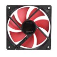 thumbnail image 4 of Ventilador de refrigeración de 12 V CC para carcasa de ordenador de 120 mm con interfaz grande de 4 pines y pequeña de 3 pines (rojo), 4 of 9
