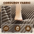 thumbnail image 6 of 78" Full Size Floor Sofa, Folding Queen Sleeper Couch, Futon Loveseat Sofa, Plush Corduroy Foam-Filled Couch Sofa Bed, Fold Mattress Bed for Living Room, Guest Use, Office, Apartment, Coffee, 6 of 18