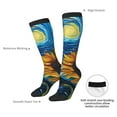 thumbnail image 4 of Sigee Starry Night Sunflower Field for Socks for Men Women Socks Stocking Compression Socks, 4 of 6