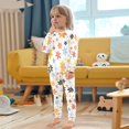 thumbnail image 4 of FORMRS Long Sleeve Top and Pants Pajama Set for Niños 2-Piece Sleepwear, Sizes 18M-8Y, Colorful Retro Floral, 4 of 6
