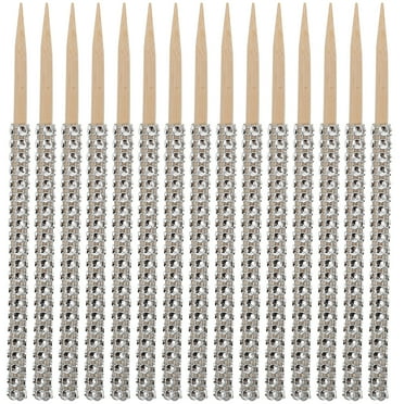 32Pcs Multi-function Candy Sticks Delicate Apples Sticks Wooden Lollipop Sticks