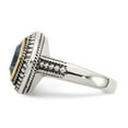 thumbnail image 3 of 925 Sterling Silver With Real 14kt London Blue Topaz Ring Size: 7; for Adults and Teens; for Women and Men, 3 of 6