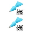thumbnail image 1 of Billuyoard Juego de 8 boquillas para manga pastelera de acero inoxidable, herramientas para hornear pasteles, accesorios de cocina, color azul Azul 2piezas Billuyoard CBP153403, 1 of 6