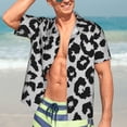 thumbnail image 7 of Susaid Similar To Leopard Print Print Short Sleeve Shirts Button Down Casual Shirts Summer Beach Aloha Button Down Short Sleeve for Men ,Large, 7 of 7