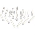 thumbnail image 1 of 18pcs U Shaped Hairpin Bride Hair Sticks Girls Hair Accessories Pearl Headdress (White), 1 of 3
