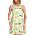 thumbnail image 1 of Balery Dachshund Dog Puppy Vestidos de verano para mujer con estampado: vestido holgado sin mangas, vestido playero informal y cómodo para días calurosos., 1 of 7