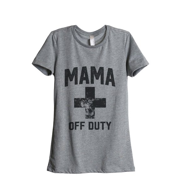 Thread Tank Designs - Mama Off Duty Women's Relaxed T-Shirt Tee