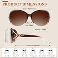 thumbnail image 5 of Sunier Retro Oversized Butterfly Polarized Gradient Brown Women Sunglasses Elegant Ladies Shades, 5 of 7