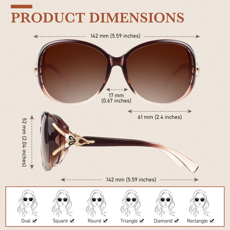 Sunier Polarized Oversized Vintage Butterfly Sunglasses  display picture 1