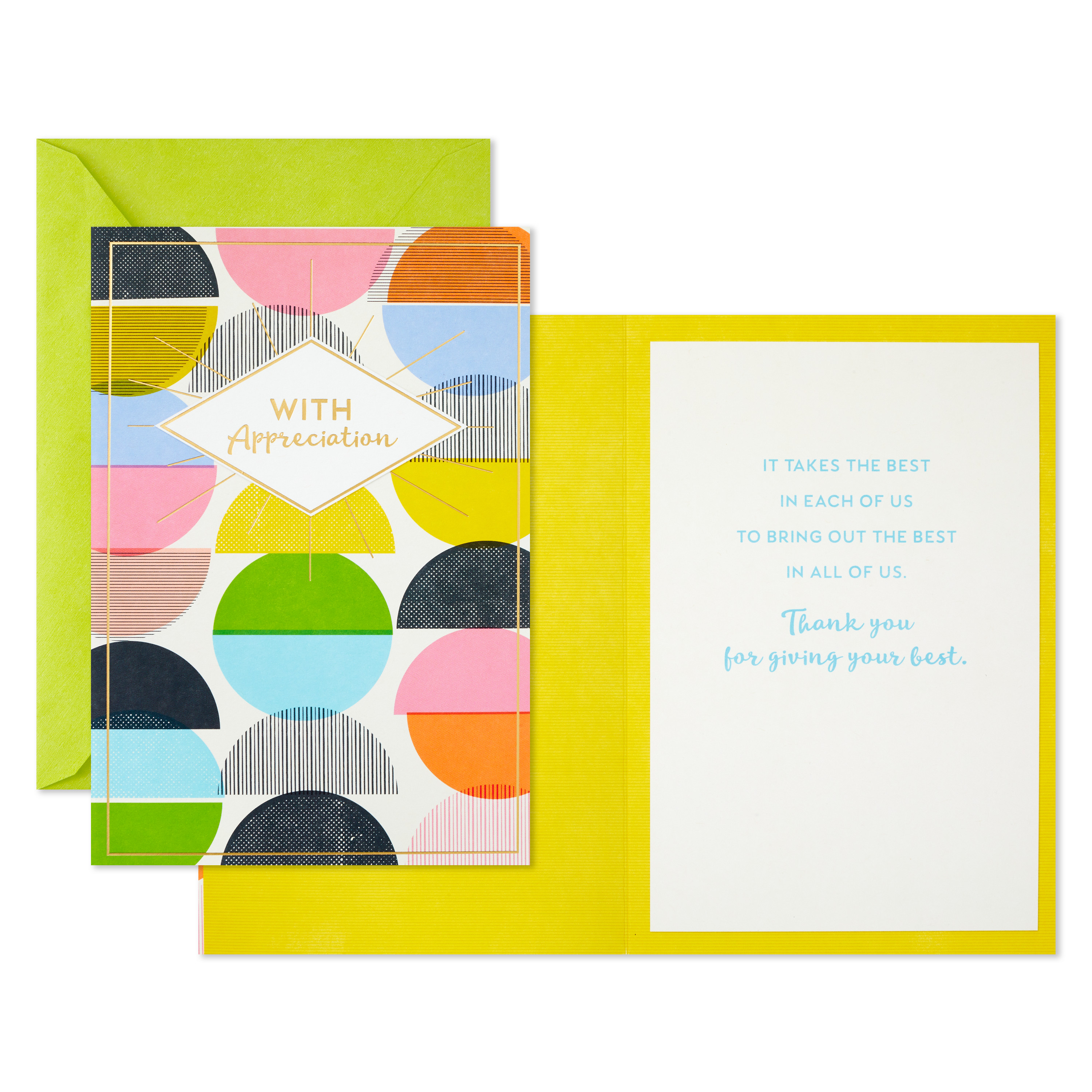 Hallmark Pack of Thank You Cards, 4 Cards with Envelopes (The Best)