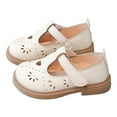 thumbnail image 3 of BOBOGOJP Toddler Girls Sandals Soft Rubber Princess Flat Shoes Summer Flower Girl Shoes Beige for 12.5, 3 of 8