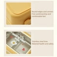 thumbnail image 2 of MesaSe Kids Cream Style Lunch Box with Rice Artifact Separated Leakproof (Yellow), 2 of 7