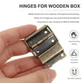 thumbnail image 5 of HINTRMENT 30Pcs Mini Size Dark Brown Hinge For DIY Enthusiasts Tiny Hinges, 5 of 5