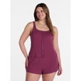 thumbnail image 2 of Joyspun Women's Pointelle Tank Top and Shorts Pajama Set, 2-Piece, Sizes XS-3X, 2 of 6