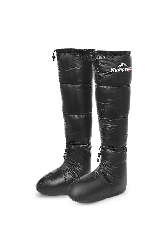 UltraLight Down Booties  Warm, WindProof, Adjustable Drawstring Slippers for Camping, Sleeping Bags & Outdoor Adventures