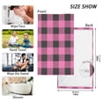 thumbnail image 2 of Pink Checkered Grid Pattern Cotton Face Towel Soft Hand Towel Absorbent Bathroom Towel for Kitchen Hotel, 2 of 7
