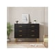 thumbnail image 1 of Qinaqin 6 Cajón Blanco/Negro Dresser Para Bedroom Con Gold Handles. Moderno Wood Wide Drawers. Largo Chest De Drawers Living Room Hallway Entryway, 1 of 6