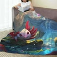thumbnail image 6 of Fuzoiu Pond Cute Axolotl Print Ultra-Soft Micro Fleece Blanket,All Seasons Flannel Throw, Lightweight Blanket for Bed, Sofa, Couch, Movie Night, Camping, and Travel-, 6 of 7