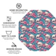thumbnail image 3 of Pofeuu happy Skull rose Print Coasters for Drinks, 4Pack PU Leather Coasters, Bar Drink Coasters for Tabletop Protection, Furniture from Damage-Octagon, 3 of 6