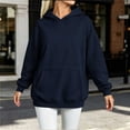 thumbnail image 5 of Cmfcve Women Oversized Hoodies Fall Drop Shoulder Daily Sweatshirts Casual Lounge Winter Pullover Tops with Kangaroo Pocket, 5 of 7