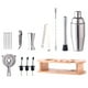 thumbnail image 2 of Juego de Coctelera de 16 Piezas con Soporte de Madera Yeacher Acero Inoxidable 700ml, 2 of 8