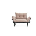 thumbnail image 3 of Metal - Made Futon Love Seat in Beige / Works Well in Guest Rooms, Lightweight, 3 of 4