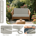 thumbnail image 5 of SDJPOI Outdoor Loveseat Cushion Set, 48‘‘ x 24‘’ Waterproof Couch Love Seat for Bench & Swing, 5 of 6