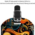 thumbnail image 4 of Square 2Pack PU Leather Musical Instrument Cruise Luggage Tag with Privacy Cover and Name ID Tag for Travel Handbags Backpacks Luggage Tags, 4 of 6