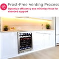 thumbnail image 5 of Frigidaire Gallery 24" Beverage Refrigerator with Glass Door, Holds 166 Cans or 56 Bottles, Built in or Freestanding Under Counter Beverage Fridge with LED Light, 5 of 14